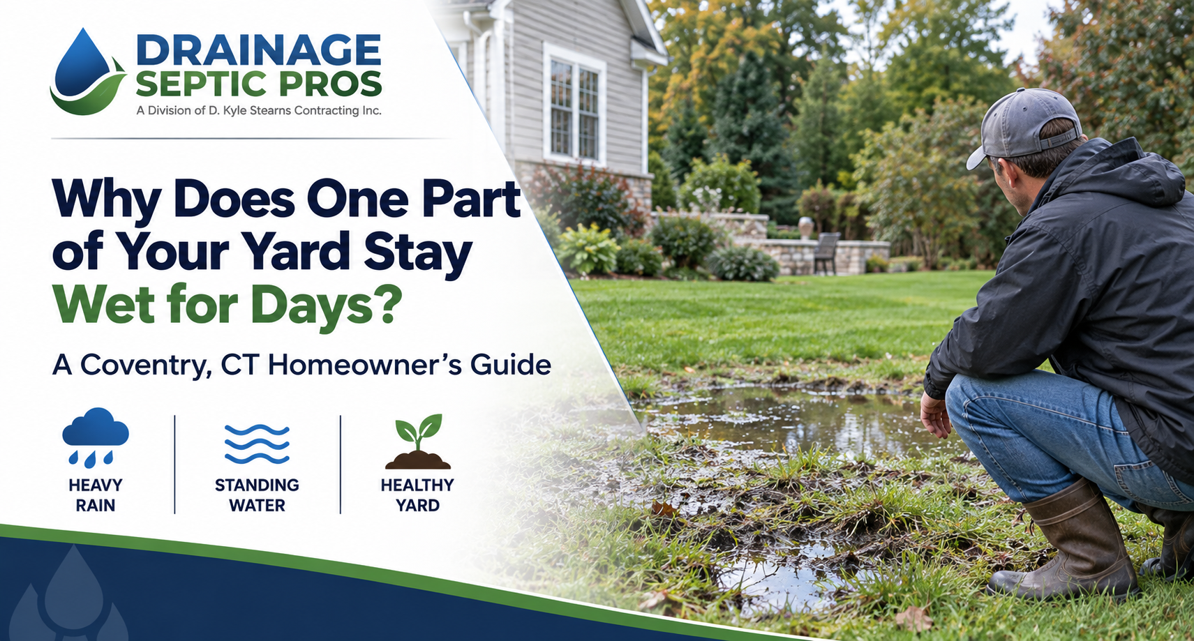 Wet yard drainage problem in Coventry